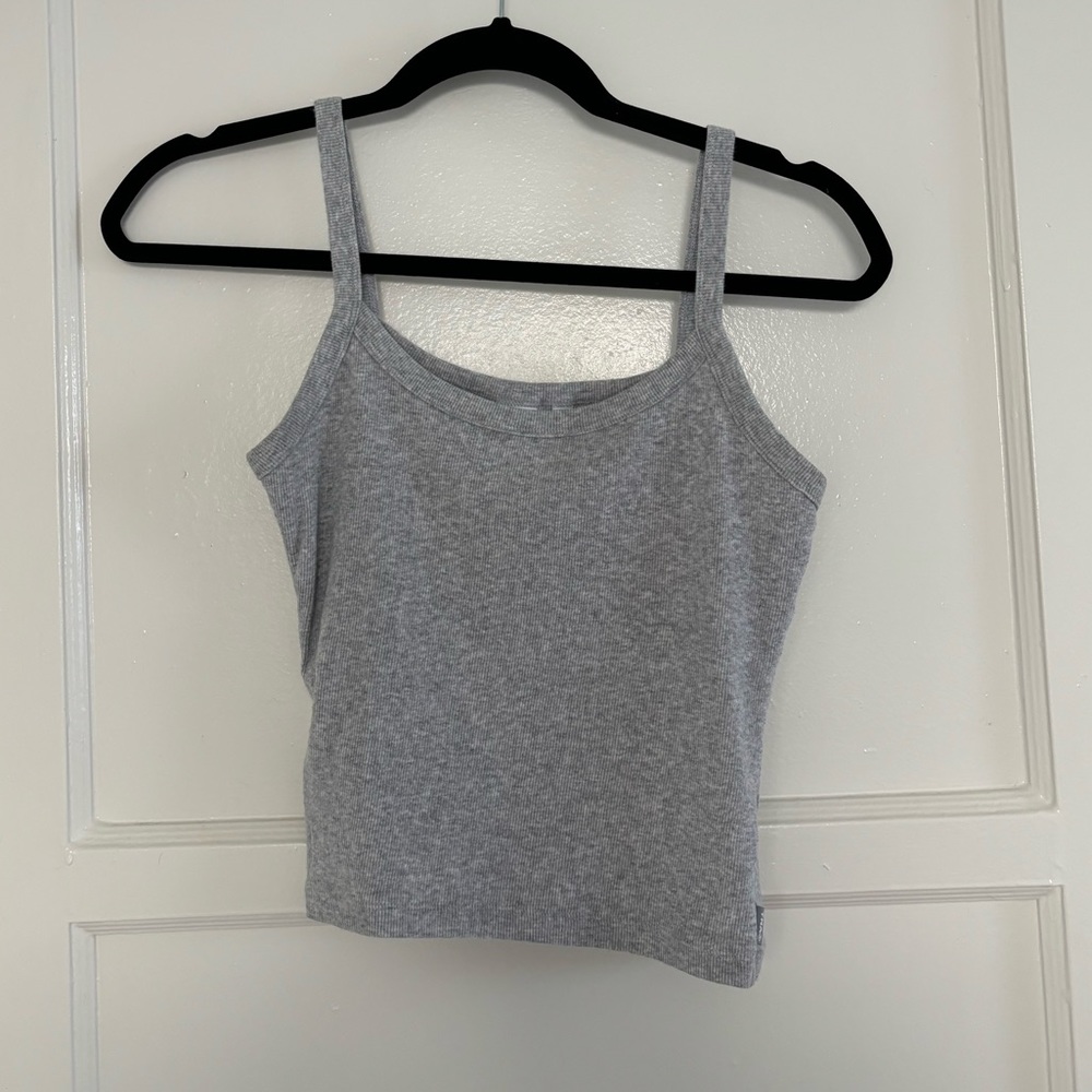 Aritzia TNA Wesley Tank Heather Chrome